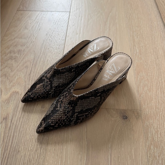 Zara Snake Print Mules - Picture 7 of 8